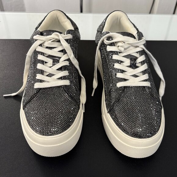 NEW Jessica Simpson Women COMIRRA Grey Platform Rhinestone Sneaker,Sz 7.5,No Box - Picture 3 of 12
